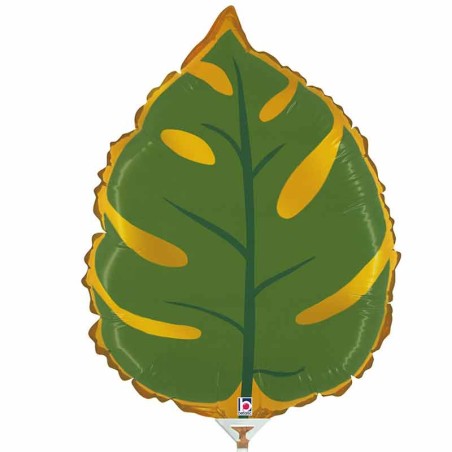 Palloncino in Foil 14" Mini Shape Foglia Tropicale "Tropical Leaf" Natura Grabo