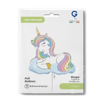 Palloncino in Foil 39" Super Shape Unicorno "Macaron Unicorn" Animali Grabo