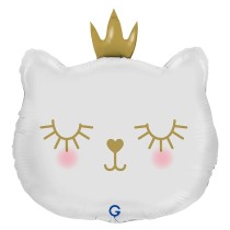 Palloncino in Foil 26" Super Shape Principessa Gatto Bianco Animali Grabo