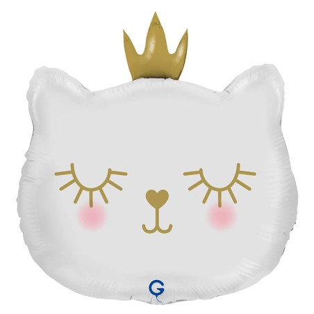 Palloncino in Foil 26" Super Shape Principessa Gatto Bianco Animali Grabo