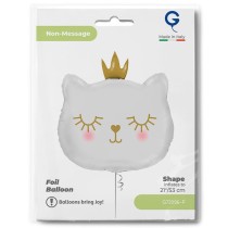 Palloncino in Foil 26" Super Shape Principessa Gatto Bianco Animali Grabo
