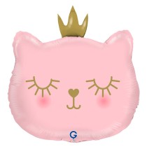 Palloncino in Foil 26" Super Shape Principessa Gatto Rosa Animali Grabo