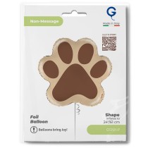 Palloncino in Foil 31" Super Shape Zampetta "Dog Paw" Animali Grabo