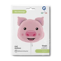 Palloncino in Foil 30" Super Shape Maialino "Pig Head" Animali Grabo