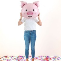 Palloncino in Foil 30" Super Shape Maialino "Pig Head" Animali Grabo