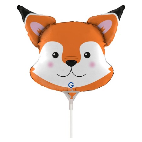 Palloncino in Foil 14" Mini Shape Volpe "Head Fox" Animali Grabo