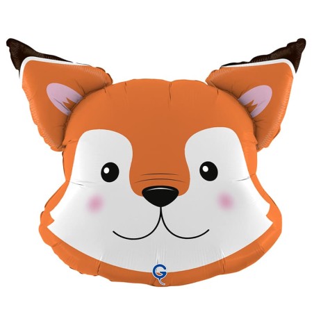 Palloncino in Foil 30" Super Shape Volpe "Fox Head" Animali Grabo