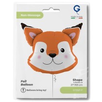 Palloncino in Foil 30" Super Shape Volpe "Fox Head" Animali Grabo