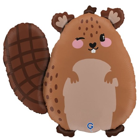 Palloncino in Foil 31" Super Shape Castoro "Beaver" Animali Grabo
