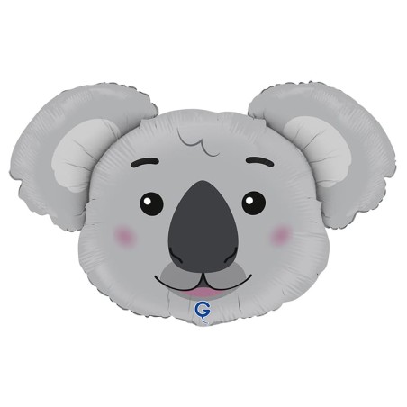 Palloncino in Foil 37" Super Shape Koala "Koala Head" Animali Grabo