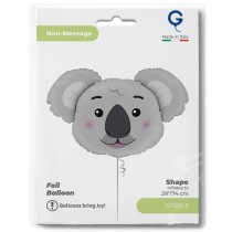 Palloncino in Foil 37" Super Shape Koala "Koala Head" Animali Grabo