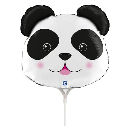 Palloncino in Foil 14" Mini Shape Panda "Head Panda" Animali Grabo