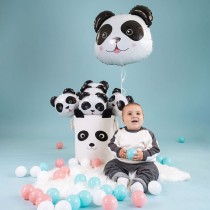 Palloncino in Foil 14" Mini Shape Panda "Head Panda" Animali Grabo