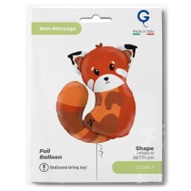 Palloncino in Foil 42" Super Shape Panda Rosso "Red Panda" Animali Grabo