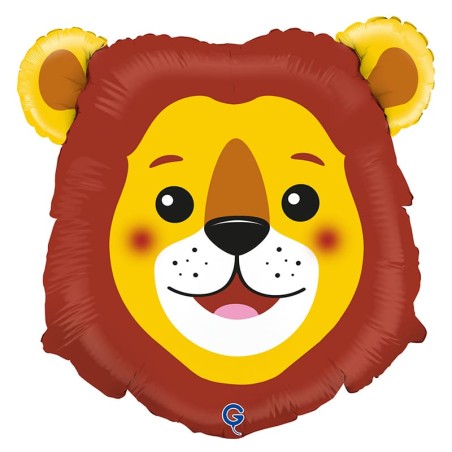 Palloncino in Foil 29" Super Shape Leone "Lion Head" Animali Grabo