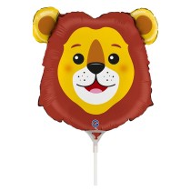 Palloncino in Foil 14" Mini Shape Leone "Head Lion" Animali Grabo