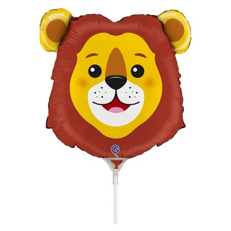 Palloncino in Foil 14" Mini Shape Leone "Head Lion" Animali Grabo