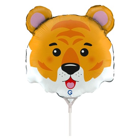 Palloncino in Foil 14" Mini Shape Tigre "Tiger Head" Animali Grabo