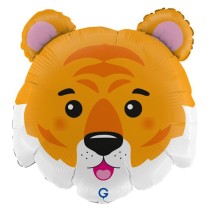 Palloncino in Foil 28" Super Shape Tigre "Tiger Head" Animali Grabo