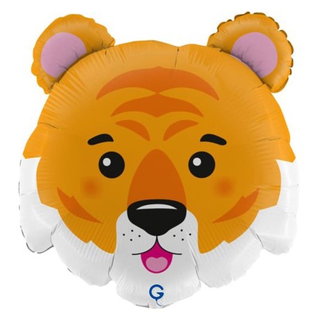 Palloncino in Foil 28" Super Shape Tigre "Tiger Head" Animali Grabo