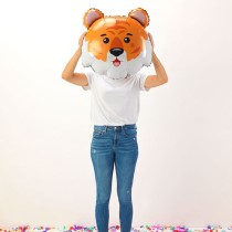 Palloncino in Foil 28" Super Shape Tigre "Tiger Head" Animali Grabo