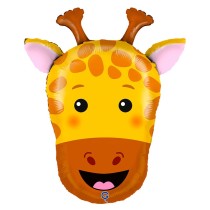 Palloncino in Foil 29" Super Shape Giraffa "Head Giraffe" Animali Grabo