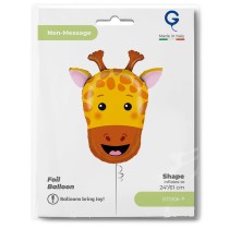 Palloncino in Foil 29" Super Shape Giraffa "Head Giraffe" Animali Grabo