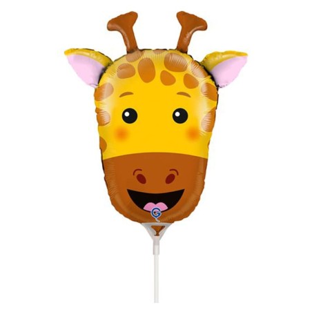 Palloncino in Foil 14" Mini Shape Giraffa "Head Giraffe" Animali Grabo