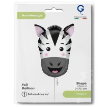 Palloncino in Foil 29" Super Shape Zebra "Head Zebra" Animali Grabo