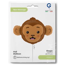Palloncino in Foil 36" Super Shape Scimmia "Monkey Head" Animali Grabo