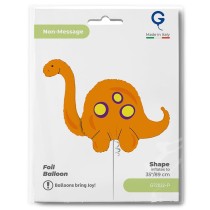 Palloncino in Foil 44" Super Shape Brontosauro "Brontosaurus" Animali Grabo