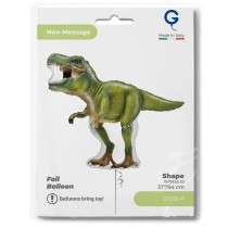 Palloncino in Foil 42" Super Shape T-Rex "Real Dinosaur" Animali Grabo