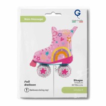 Palloncino in Foil 39" Super Shape Pattino a Rotelle Rosa Sport e Veicoli Grabo