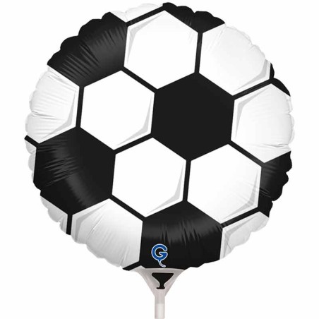 Palloncino in Foil 9" Mini Shape Pallone da Calcio "Soccer Ball" Sport e Veicoli Grabo