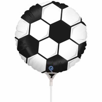 Palloncino in Foil 9" Mini Shape Pallone da Calcio "Soccer Ball" Sport e Veicoli Grabo