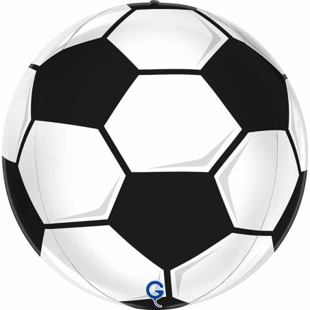 Palloncino in Foil 15" Sfera Pallone da Calcio 4D "Globe Soccer Ball" Sfere Fantasia "Globe"