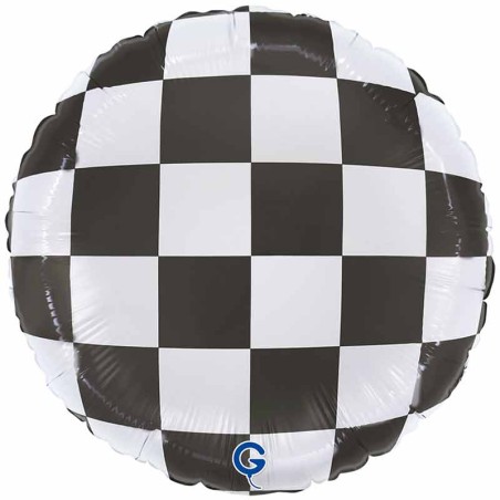 Palloncino in Foil 18" Scacchiera "Checkerboard" Sport e Veicoli Grabo