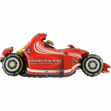 Palloncino in Foil 49" Super Shape Macchina da Corsa "Speedy Car Red" Sport e Veicoli Grabo
