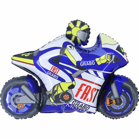 Palloncino in Foil 38" Super Shape Moto GP Blu Sport e Veicoli Grabo
