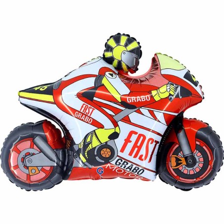 Palloncino in Foil 38" Super Shape Moto GP Rossa Sport e Veicoli Grabo
