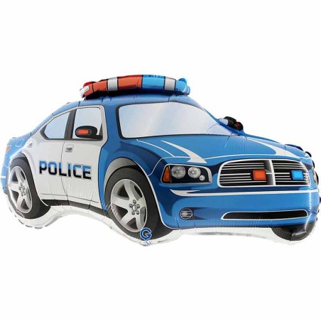 Palloncino in Foil 31" Super Shape Macchina Polizia "Police Car" Sport e Veicoli Grabo
