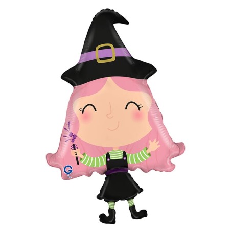 Palloncino in Foil 39" Super Shape Strega "Lovable Witch" Halloween Grabo