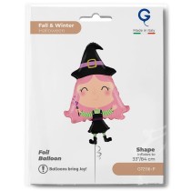 Palloncino in Foil 39" Super Shape Strega "Lovable Witch" Halloween Grabo
