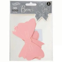 Fiocchi di Carta sagomati e adesivi 3D Rosa Pastello 12pz Decorazioni Oaktree