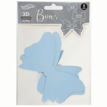 Fiocchi di Carta sagomati e adesivi 3D Celeste Pastello 12pz Decorazioni Oaktree