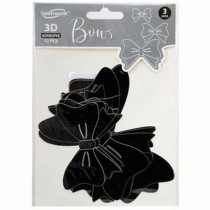 Fiocchi di Carta sagomati e adesivi 3D Nero 12pz Decorazioni Oaktree
