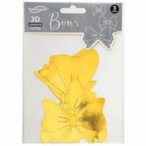 Fiocchi di Carta sagomati e adesivi 3D Oro Metallizzato 12pz Decorazioni Oaktree