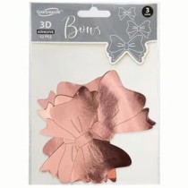 Fiocchi di Carta sagomati e adesivi 3D Rose Gold Metallizzato 12pz Decorazioni Oaktree