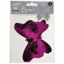Fiocchi di Carta sagomati e adesivi 3D Fucsia Metallizzato 12pz Decorazioni Oaktree