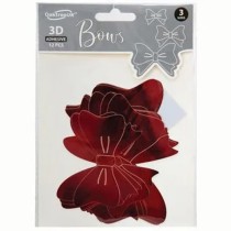 Fiocchi di Carta sagomati e adesivi 3D Rosso Metallizzato 12pz Decorazioni Oaktree